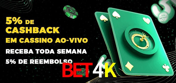 Promoções do cassino ao Vivo BET4K